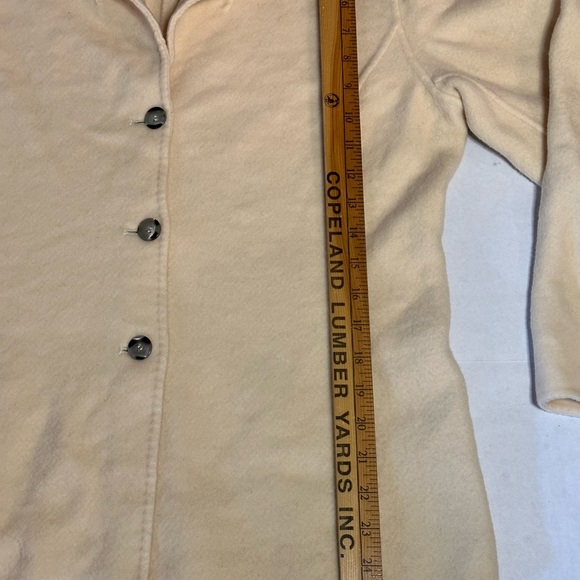 Talbots Italian Wool Cashmere Blend Cream Colored Button Down Blazer Ladies 10 - Picture 8 of 8